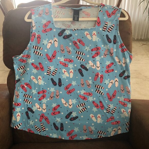 Alfred Dunner Tops - Alfred Dunner Size L Sleeveless Summer Top Cute Print